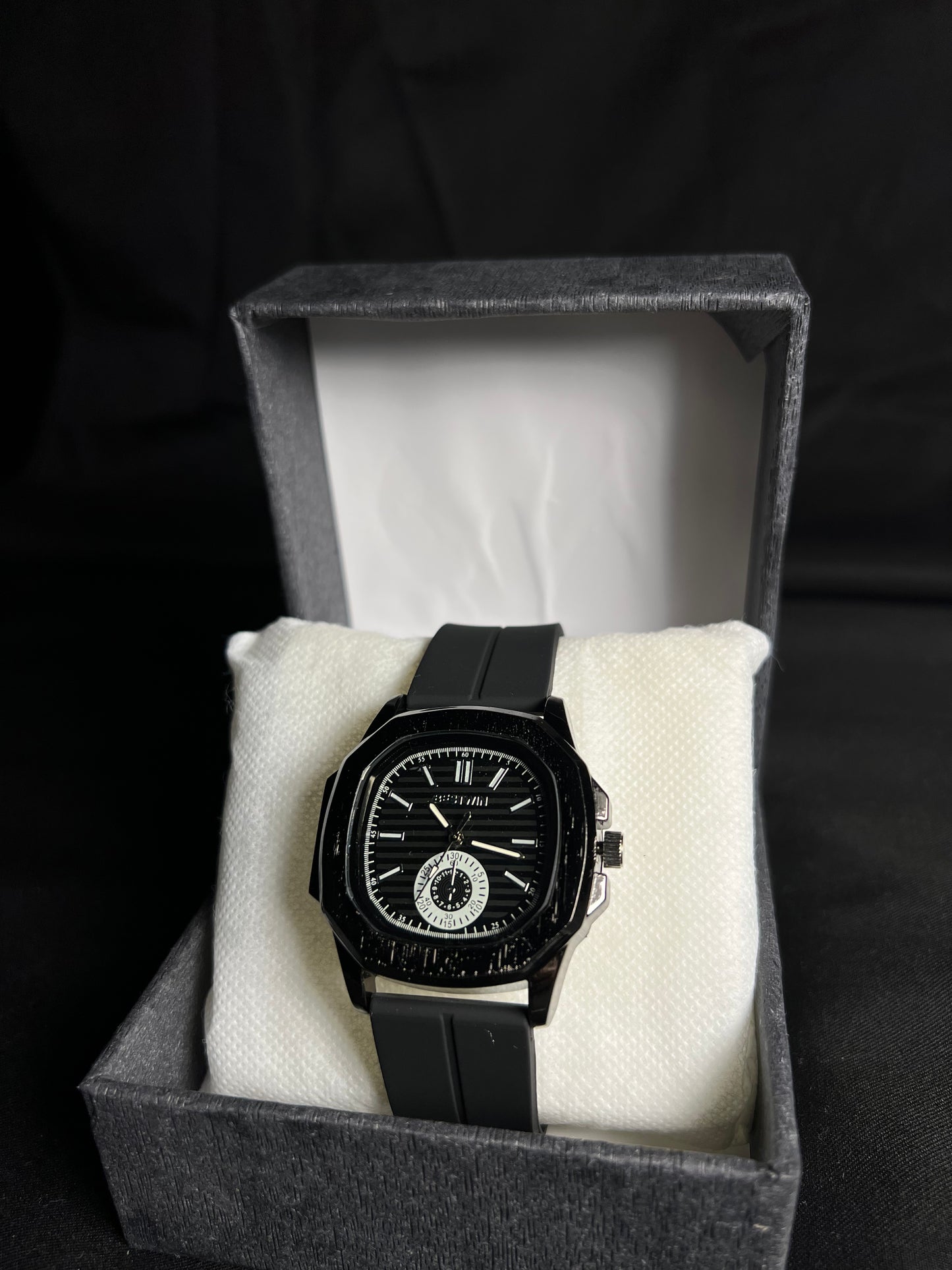 Black Strap Watch