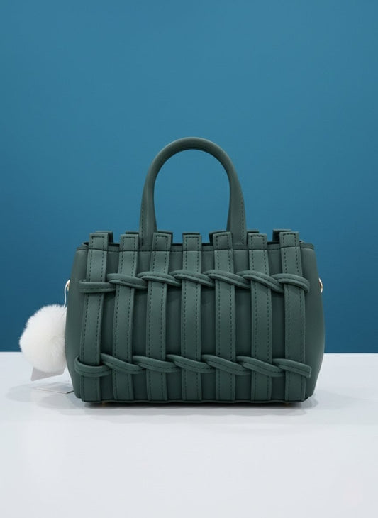 EMERALED PEARL WEAVE BAG