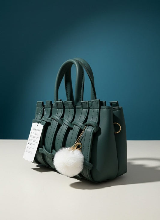 EMERALED PEARL WEAVE BAG