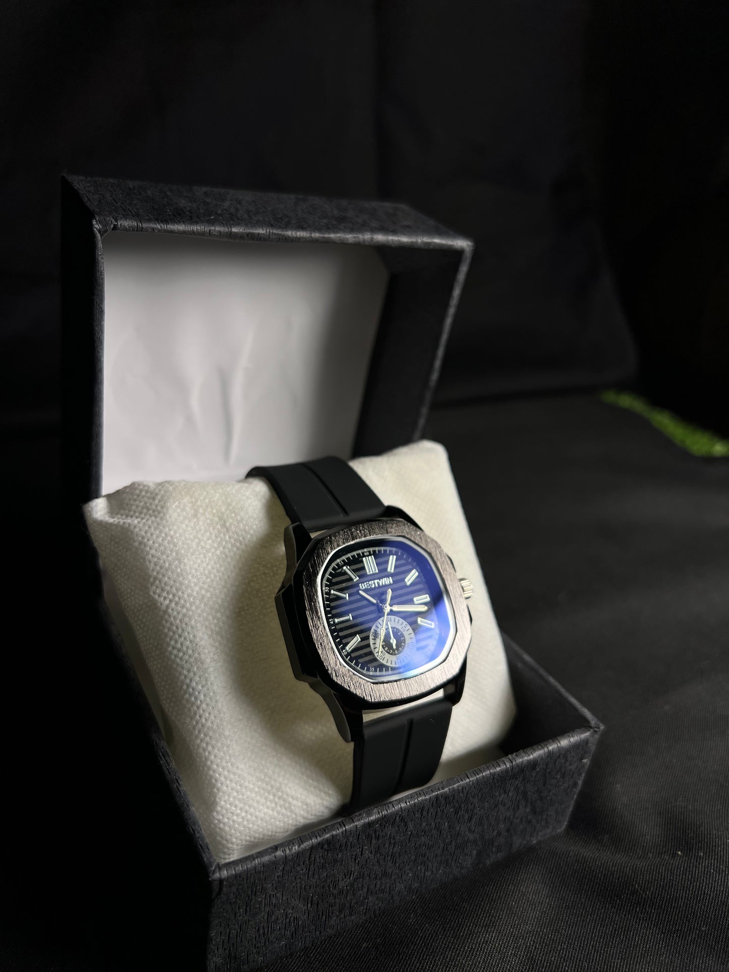 Black Strap Watch