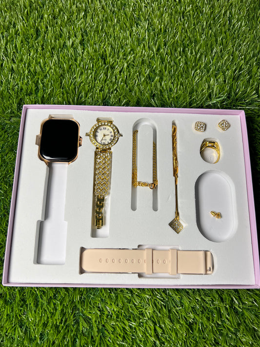 SmartWatch& Diamond Watch With Jwellry